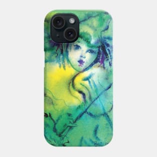 VIOLINIST CLOWN IN GREEN Phone Case