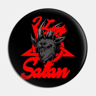 I Love Satan Pin