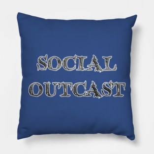 Social Outcast Reject Misfit Grunge Distressed Print Pillow