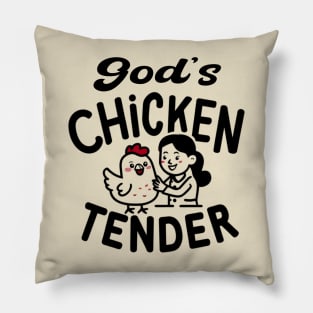 Minimalist Chicken Love Art Pillow