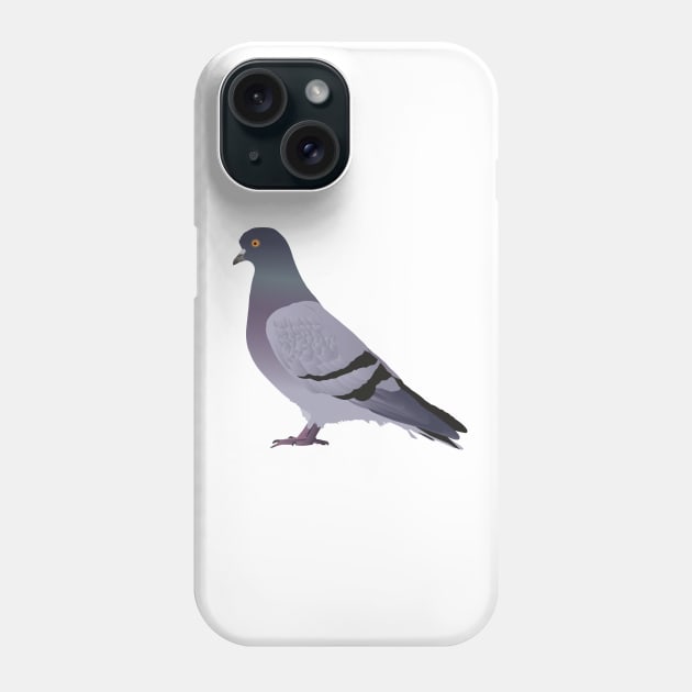 Side View Pigeon Phone Case by NorseTech