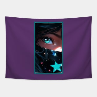 Anime Girl Eye | Quality Anime Artwork | Anime Aesthetic | Manga Anime Art Tapestry