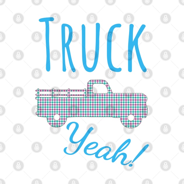 Truck Yeah! Plaid by Witty Things Designs