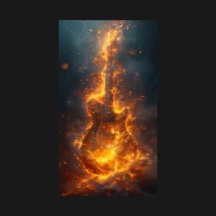 Guitar on fire 10K resolution T-Shirt