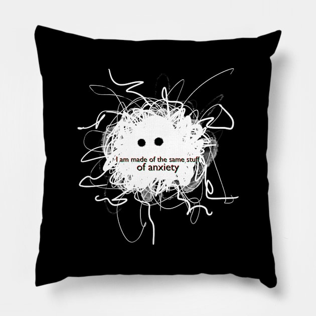 Anxiety monster Pillow by Blacklinesw9