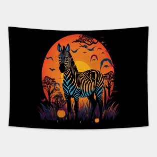 Zebra Halloween Tapestry