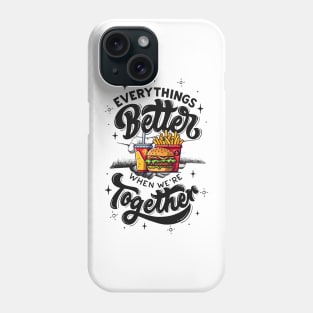 hamburger and frys Phone Case