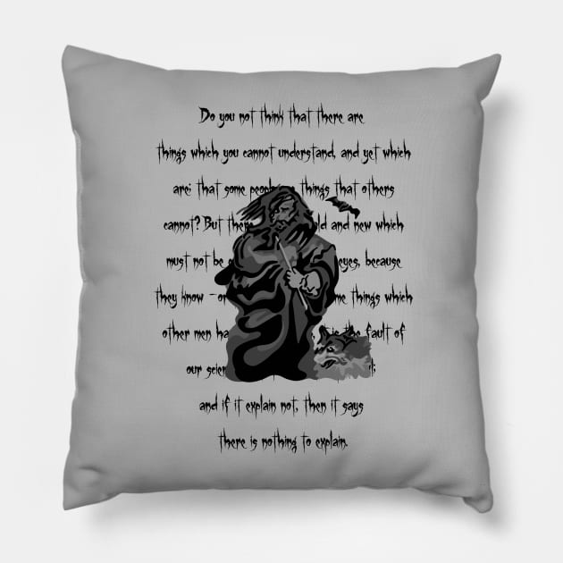 Dracula Quote Pillow by Slightly Unhinged