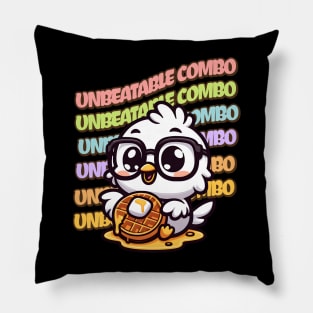 Unbeatable Combo Chicken & Waffle Lover | food humor Pillow