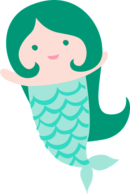 Cute Mermaid {Mint Green} Kids T-Shirt by Cecilia Mok