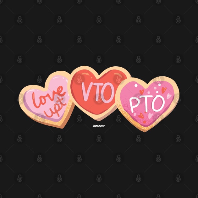 Valentines Day Coworker Swagazon PTO VTO Valentine Cookie by Swagazon