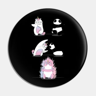 Panda with Unicorn Fusion Pin