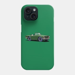 Triumph TR6 Car in green Phone Case