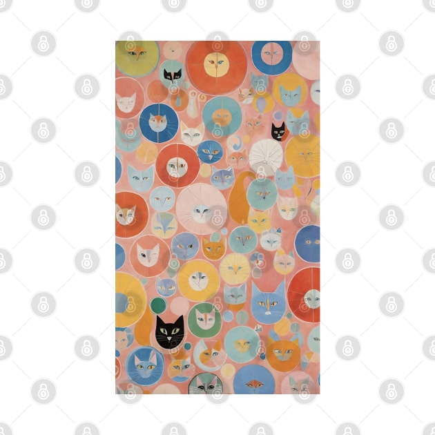 Hilma af Klint's Feline Kaleidoscope: Abstract Whimsy by FridaBubble