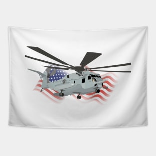 Military CH-53E Helicopter Tapestry