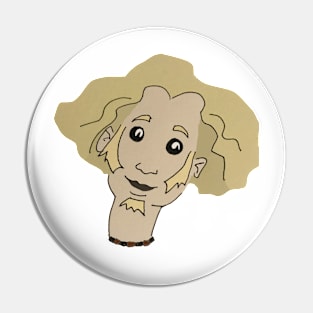 Surfer Hair Dude Pin