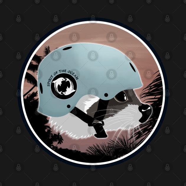 Surfing Raccoon by NicGrayTees