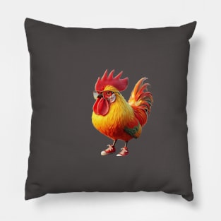 Rooster2 T-Shirt Pillow