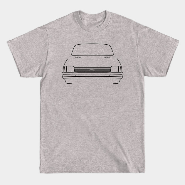 Discover Austin Metro 1980s classic city car black outline graphic - Classic Car - T-Shirt