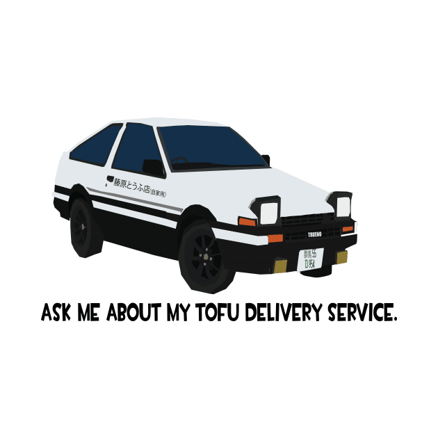 Toyota AE86 Tofu Delivery by Illustrated Garage