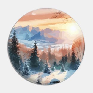 Winter Sunrise Winter Landscape Pin