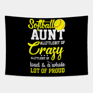 Softball Aunt Proud Aunt Of A Softball Player Aunt Tapestry