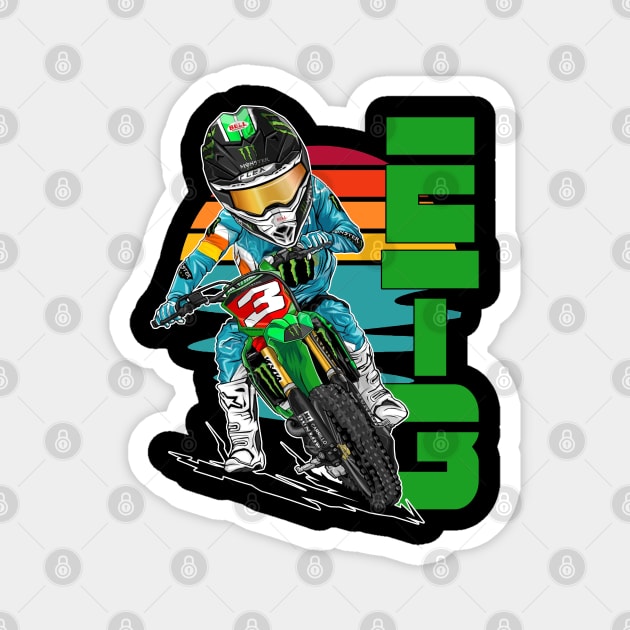 Eli Tomac ET3 Supercross Motocross Champion Magnet by M-HO design