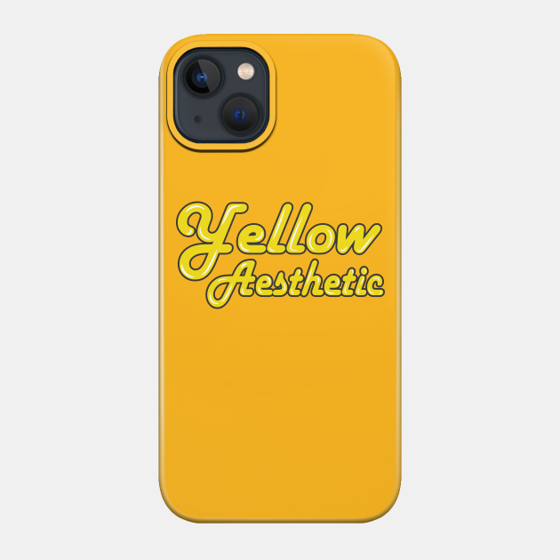 Happy Yellow Aesthetic - Yellow - Phone Case