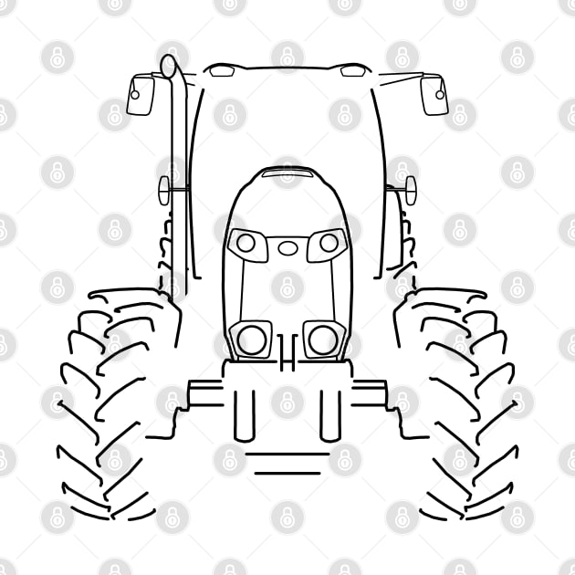 Farm tractor black outline graphic by soitwouldseem