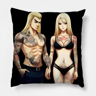 Tatoo Anime Couple Pillow