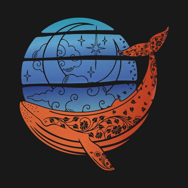 Whale Between The Stars by Tees For UR DAY