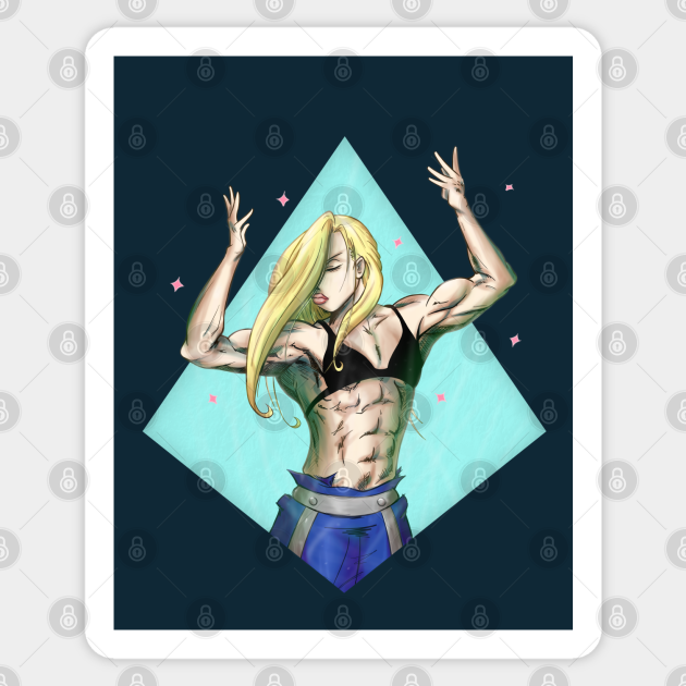 Olivier Mira Armstrong Flex Fullmetal Alchemist Autocollant Teepublic Fr I should be ashamed of such a weakness but we can't all be perfect and it's nothing to find shame in doing. olivier mira armstrong flex