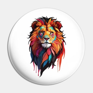 Lion Graffiti Paint Drip Pin