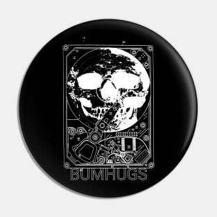 Hard Drive Skull Pin