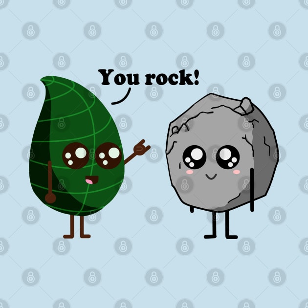 Leaf, rock, you are the best, You rock! by Anahis Digital Art