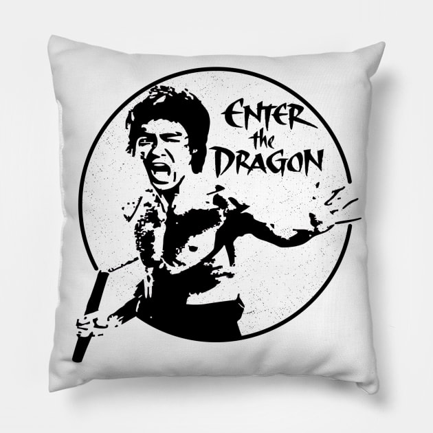 Enter The Dragon: 20th Century Icon Pillow by RCDBerlin