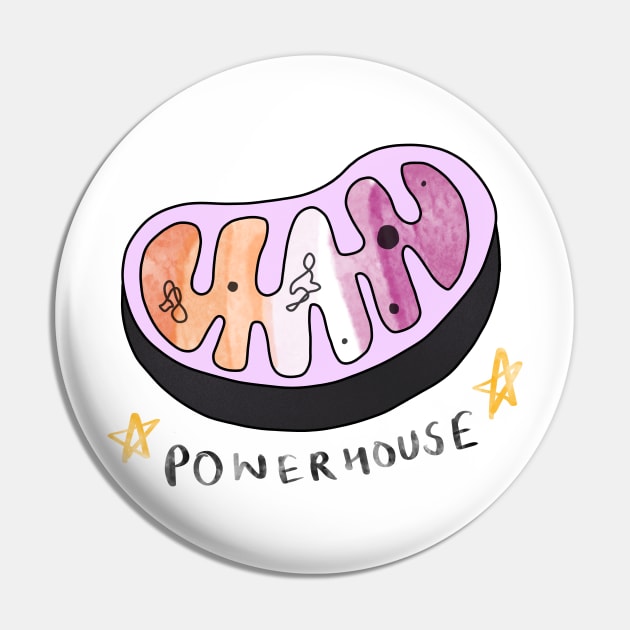 LGBTQ Mitochondria Powerhouse Pin by labstud