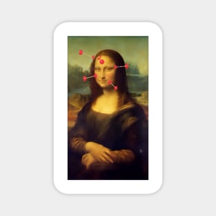 Gioconda - Mona Lisa instagram filters - Love hearts Magnet