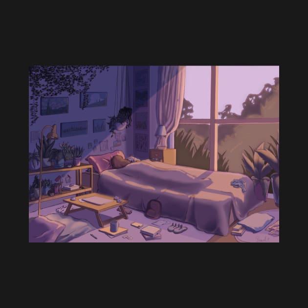 Lofi morning bedroom by Raquel