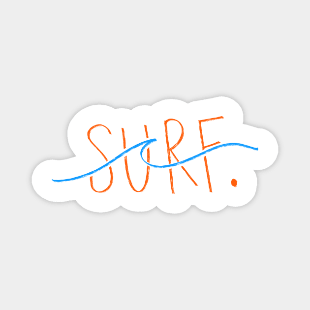 Surf Lettering Magnet by AlishaMSchil