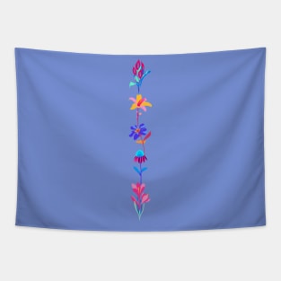 Tropical flowers vertical Tapestry