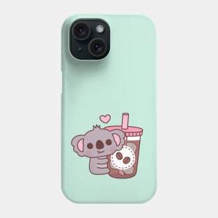 Cute Little Koala Bear Loves Iced Coffee Phone Case