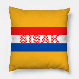 Sisak City in Croatia Pillow