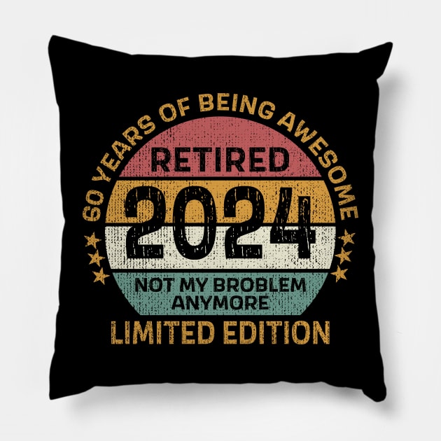 Retirement Class Of 2024 Retired Teacher 2024 Pillow by PunnyPoyoShop