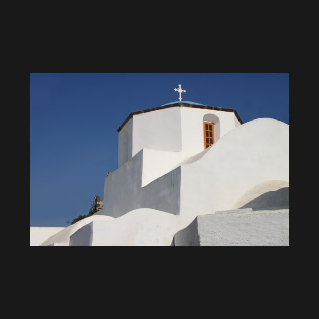 Church Detail in Blue & White by Carole-Anne