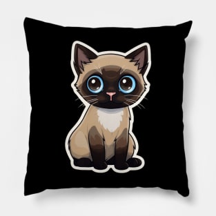 Cute Siamese Cat Lover Funny Siamese Cat Pillow