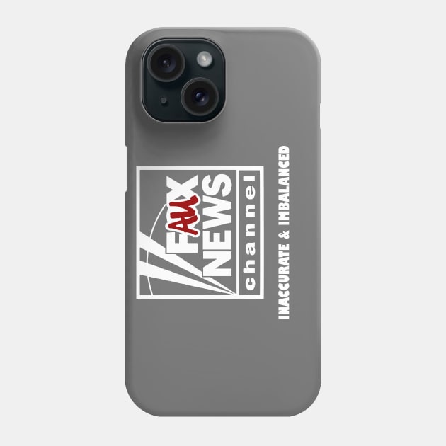 Faux News Channel White Logo Phone Case by TheManyFaced