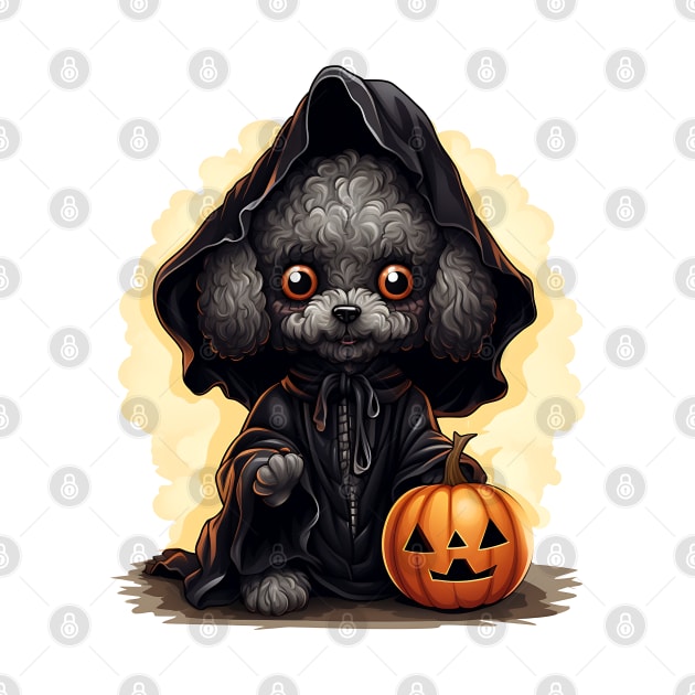 Halloween Poodle Dog #3 by Chromatic Fusion Studio