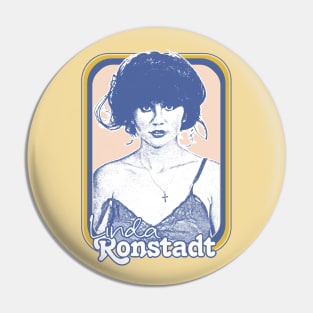 Linda Ronstadt /// Original Retro 1970s Style Fan Art Design Pin