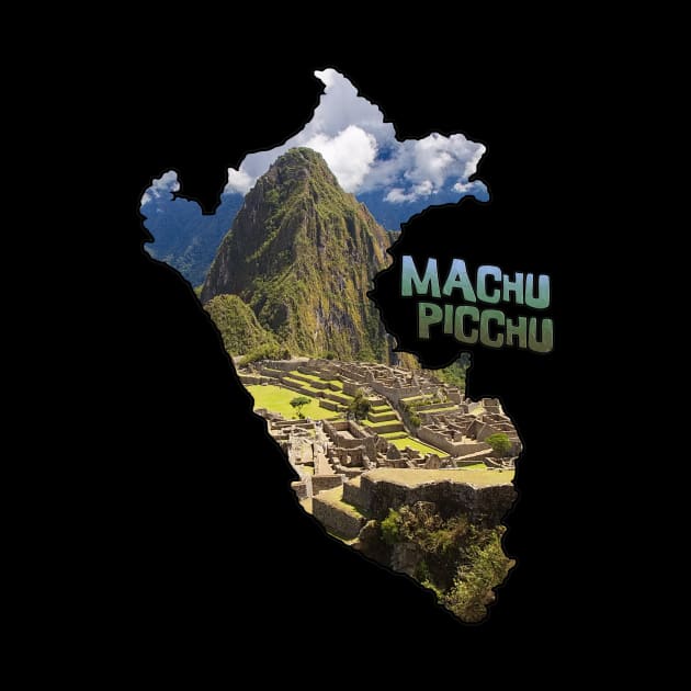 Peru Outline with Machu Picchu by gorff